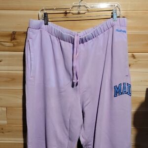 Madhappy Lavender Joggers with Blue Logo